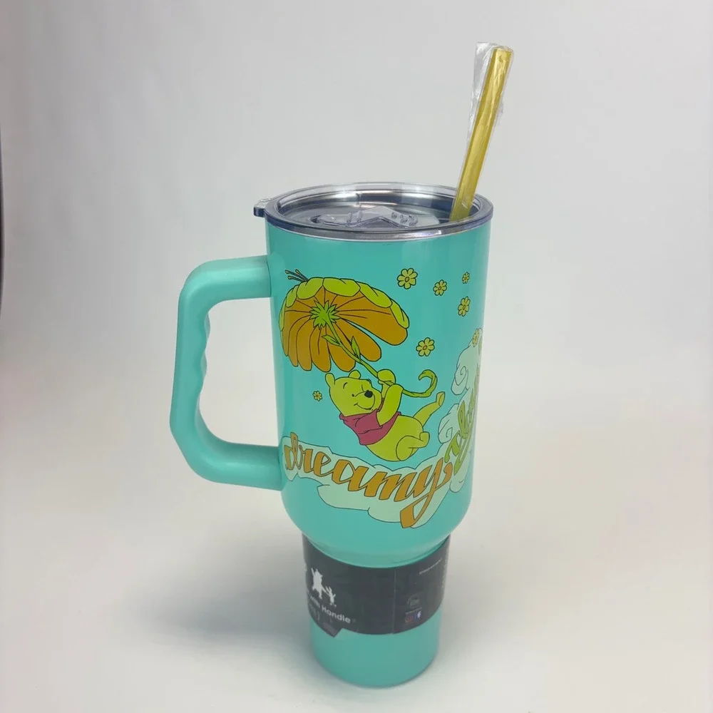 Silver Buffalo Disney Winnie‎ Pooh Tumbler 40oz Teal Dreamy Days Insulated New